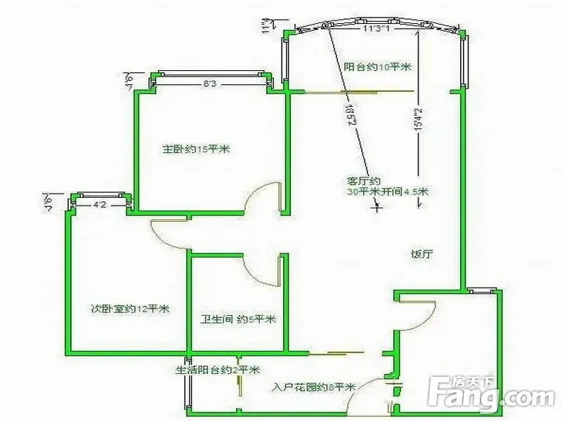 锦绣光华锦绣光华 2室 户型图 2室2厅1卫1厨 0.00㎡